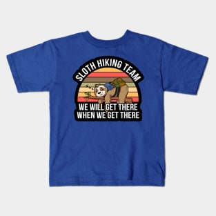 sloth hiking team1 Kids T-Shirt